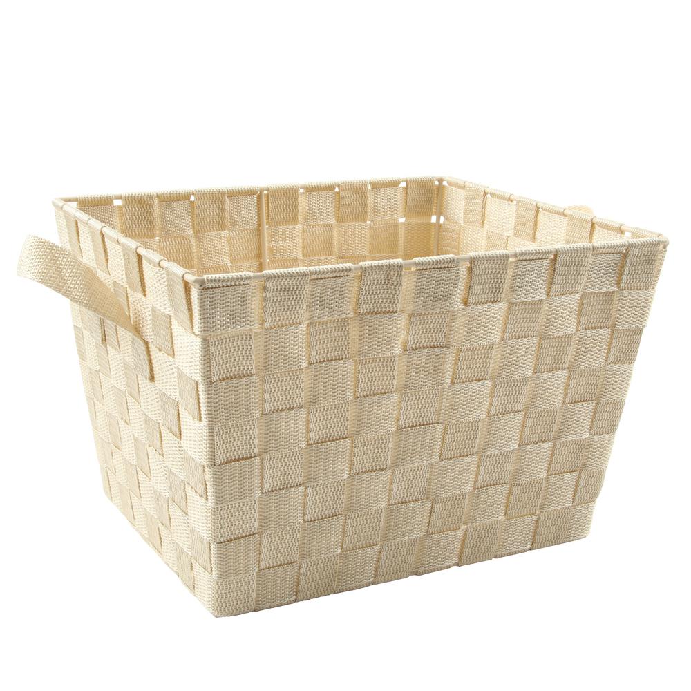 Basket featuring a durable woven design Basket featuring a durable woven design
