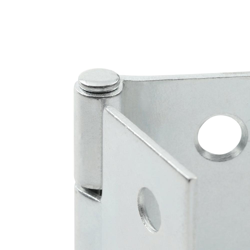 Hinge featuring a bright, zinc plated finish