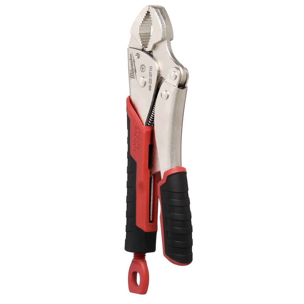 Milwaukee 10 in. Gripped Curved Jaw Locking Pliers with MaxBite 48