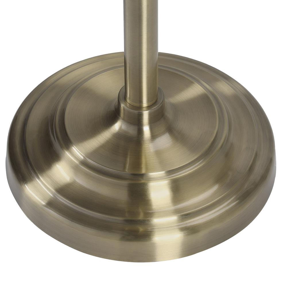 Metal construction with a vintage-inspired antique brass finish Metal construction with a vintage-inspired antique brass finish