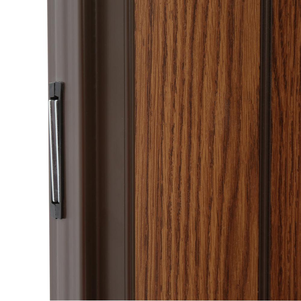 Spectrum 48 in. x 80 in. Woodshire Vinyl-Laminated MDF Dark Oak