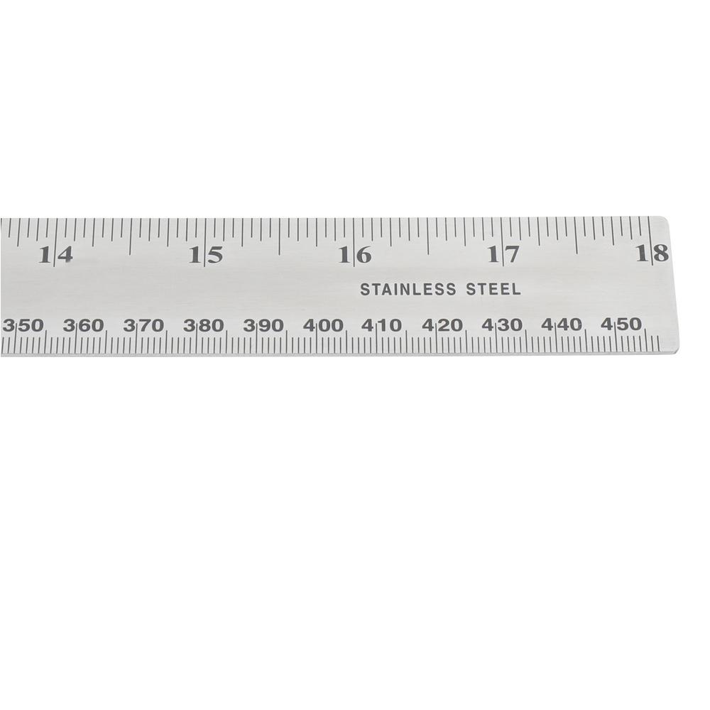 18-inch stainless steel ruler designed for lasting strength