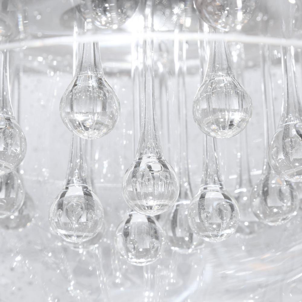 Home Decorators Collection 5Light Chrome Glass with Clear Glass Beads LED Pendant 17161 The