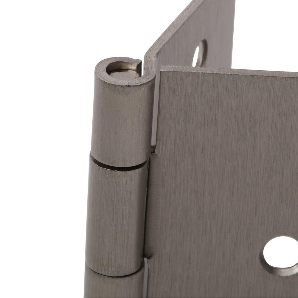 Hardware Essentials 4 in. Satin Nickel Residential Door Hinge with 1/4