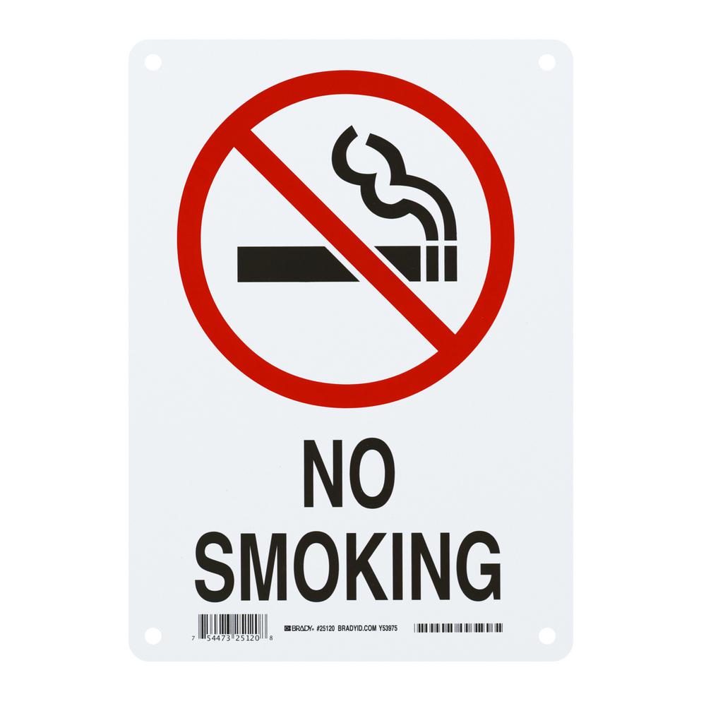 No Smoking Plastic All Materials PS6 Sign / Sticker 