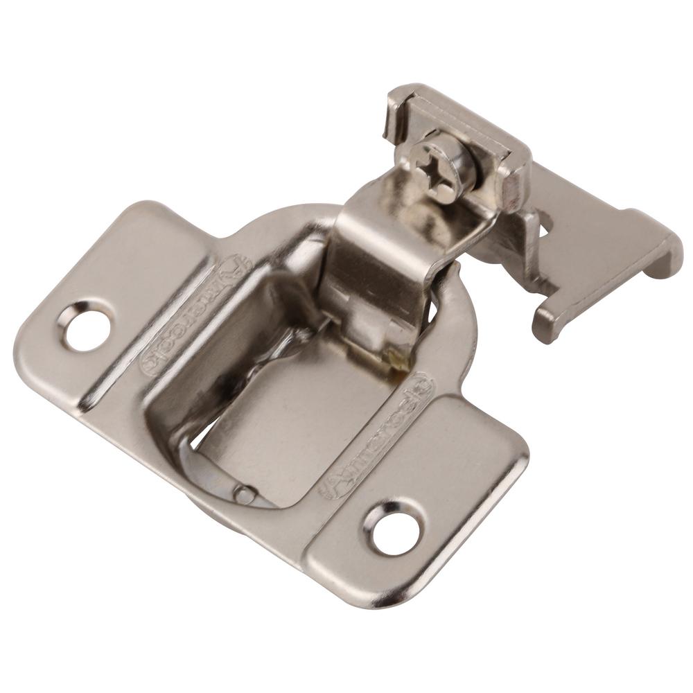 Gobrico 1/2 Overlay Soft Closing Cabinet Hinges Cupboard Hinges in Brushed Satin Nickel 1Pair 2Pcs