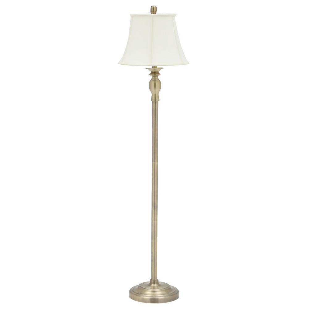 Fangio Lighting 58 5 In Antique Brass Metal Floor Lamp W 1257 The Floor Lamp Showcasing Traditional Detailing For A Timeless Look