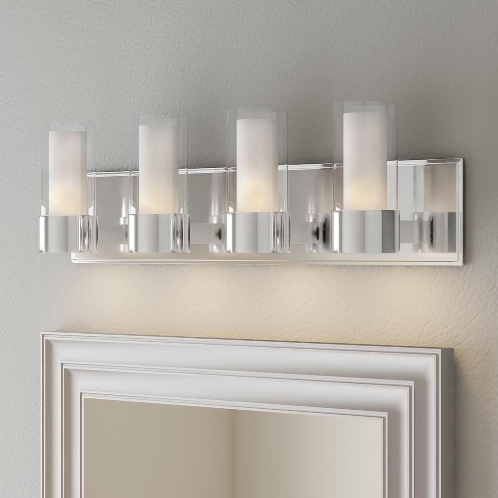 Maxim Lighting Silo 4-Light Polished Chrome Bath Vanity Light 23074CLFTPC - The Home Depot