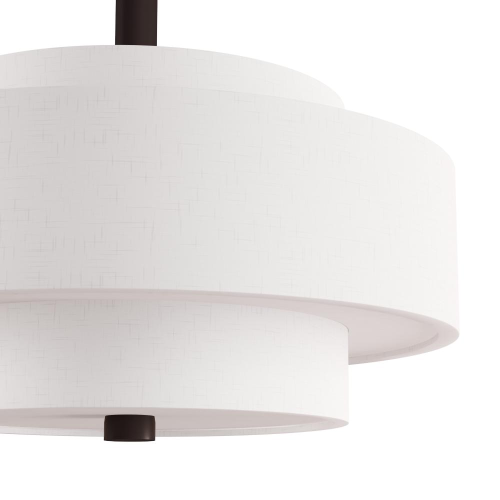 Pendant light with an off-white fabric shade Pendant light with an off-white fabric shade