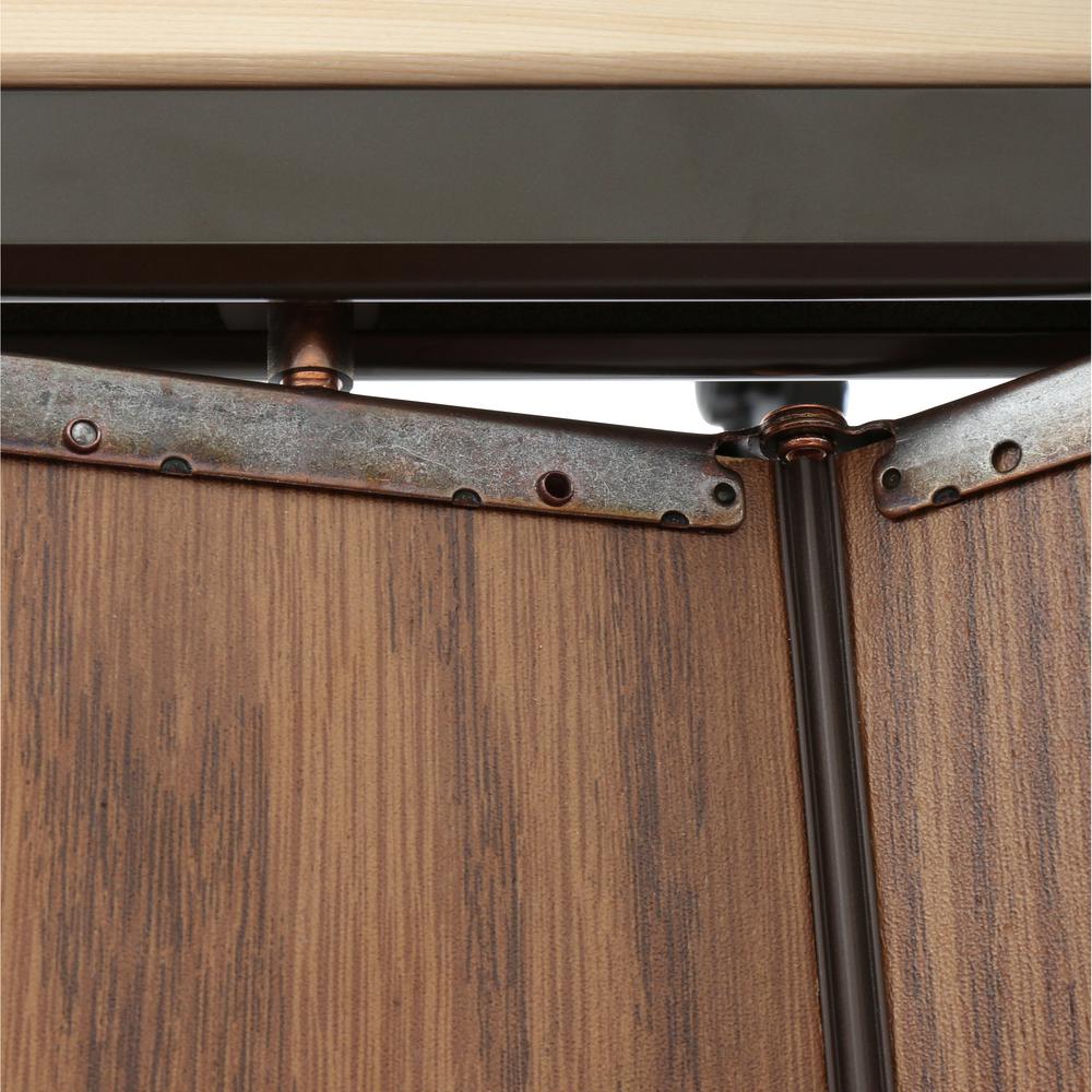 Spectrum 36 in. x 96 in. Woodshire Vinyl-Laminated MDF Dark Oak