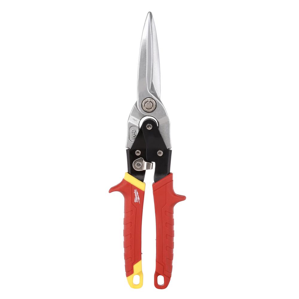 Aviation snips constructed with chrome-plated serrated blades
