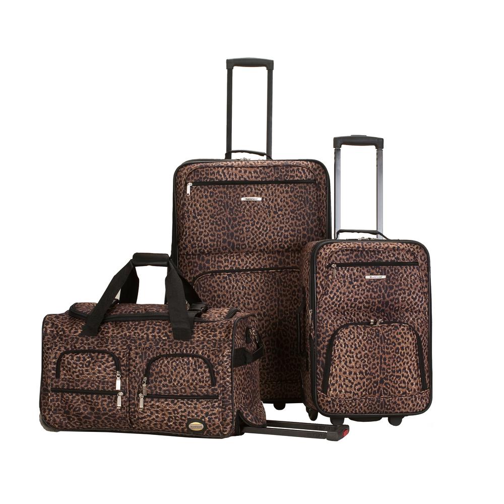 leopard luggage set