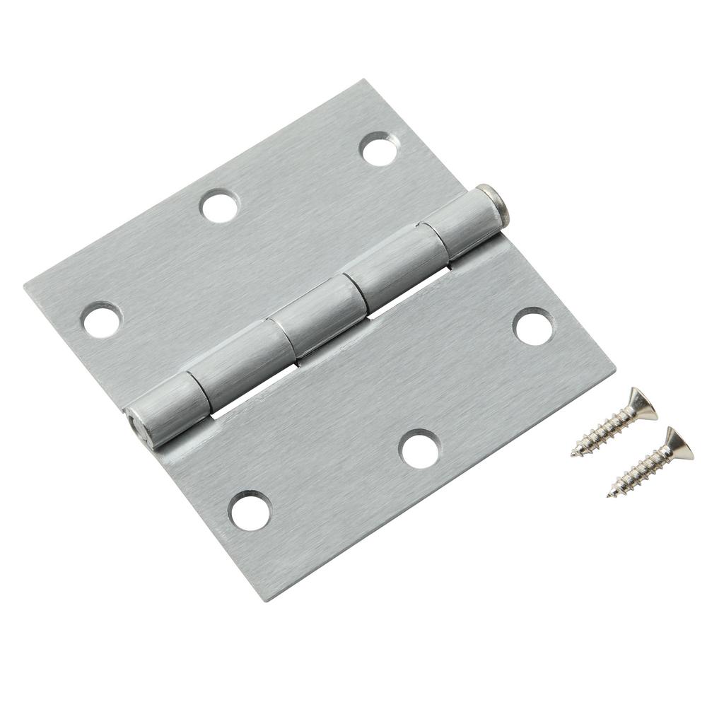 Hardware Essentials 31/2 in. Satin Chrome Residential Door Hinge with