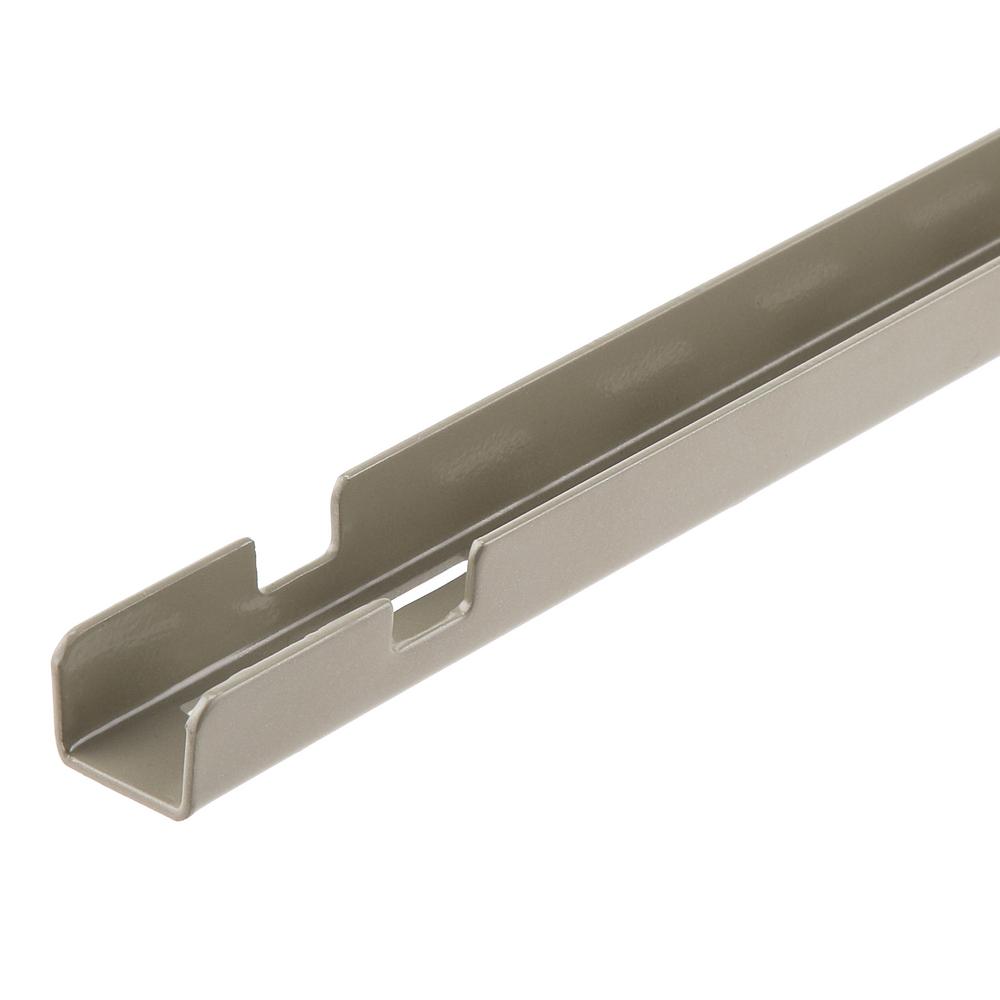 ClosetMaid ShelfTrack 48 in. x 1 in. Nickel Standard 32804