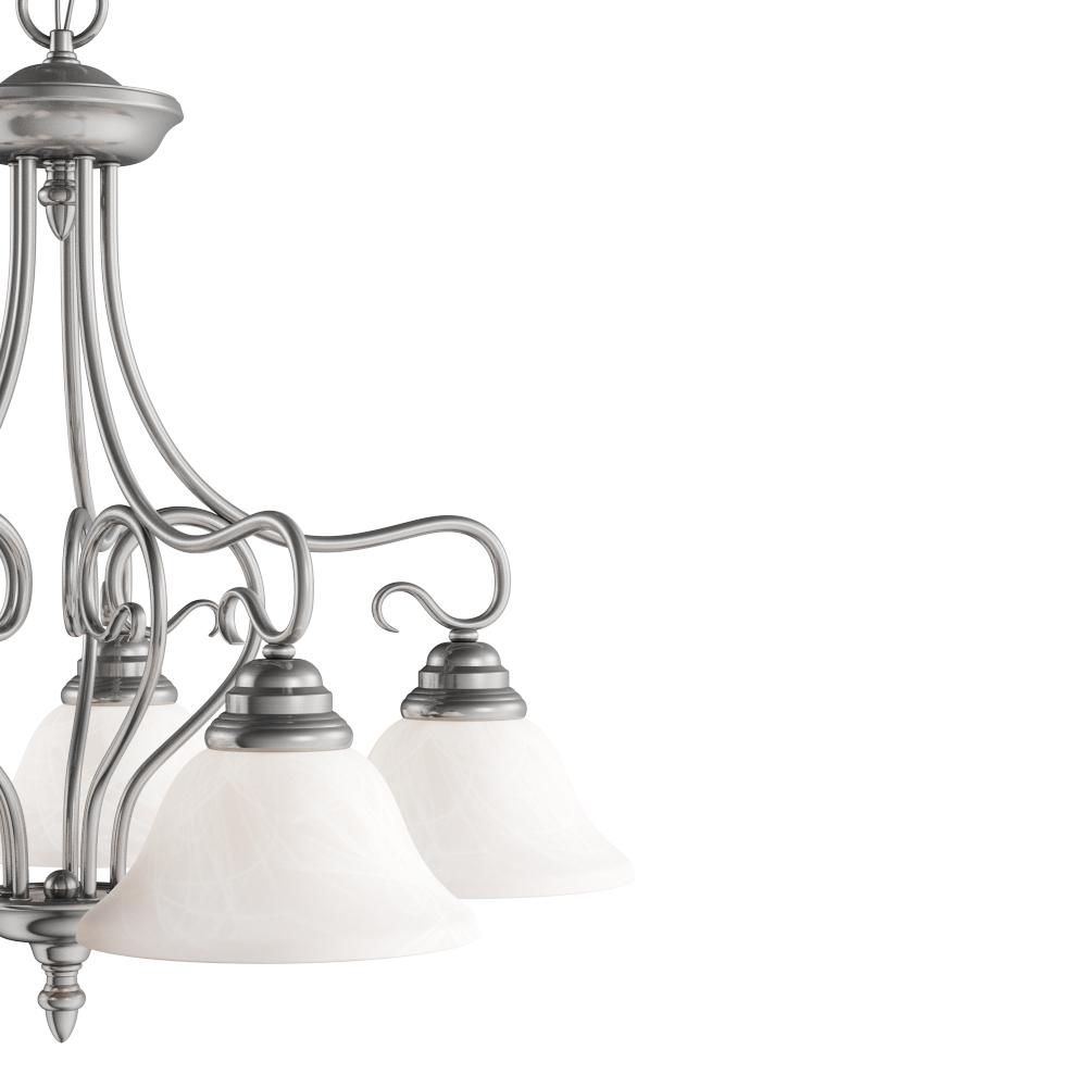 Chandelier featuring scrolling style lines Chandelier featuring scrolling style lines