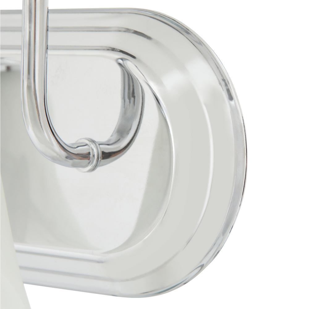 Vanity light showcasing a gleaming chrome finish Vanity light showcasing a gleaming chrome finish