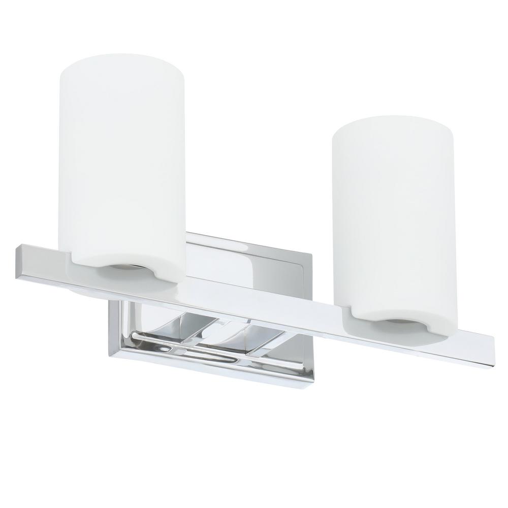 Livex Lighting Astoria 2 Light Polished Chrome Bath Vanity Light 133205 The Home Depot