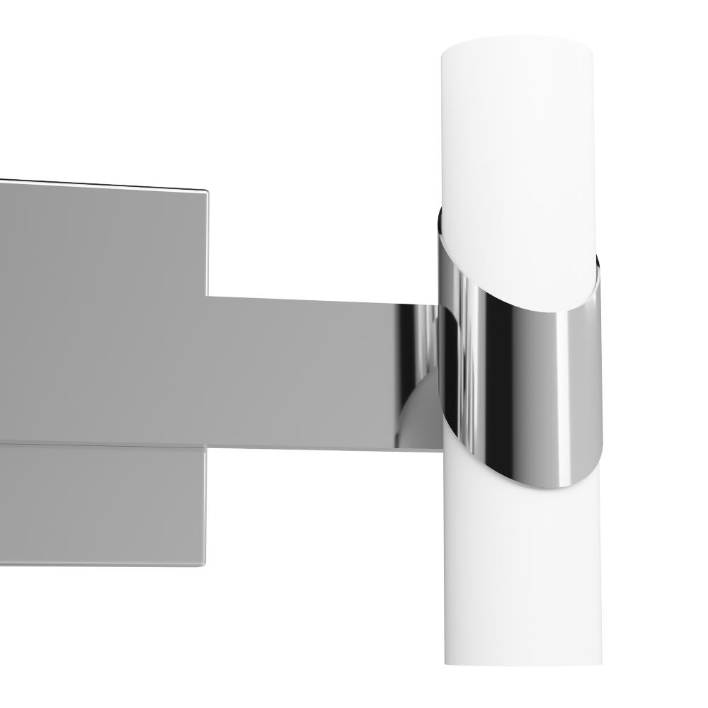 Vanity light featuring tall shades for a sleek look Vanity light featuring tall shades for a sleek look