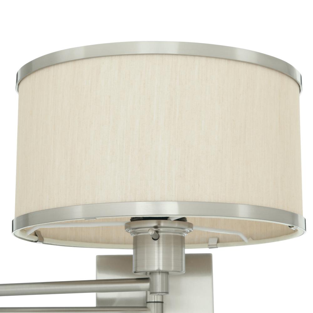 Livex Lighting 1Light Brushed Nickel Swing Arm Wall Sconce with