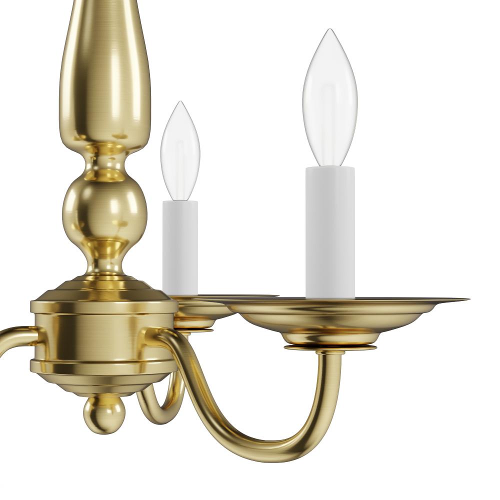 Livex Lighting 3-Light Polished Brass Chandelier 5009-02 - The Home Depot