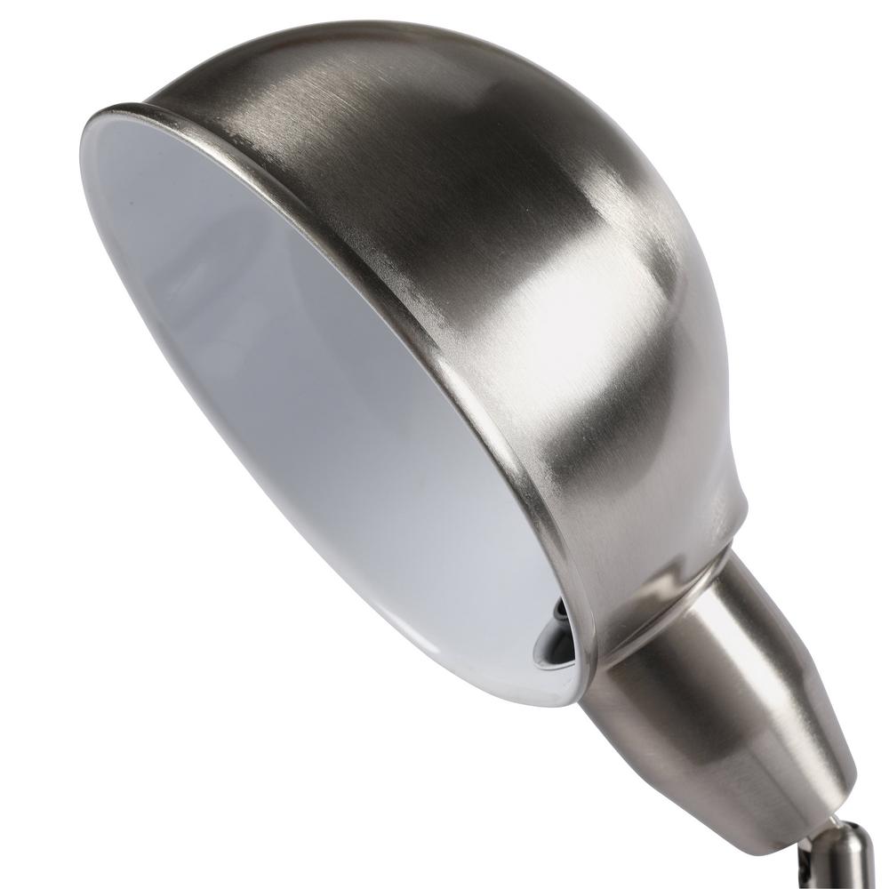 Modern silver finish covers the lightweight and durable metal construction Modern silver finish covers the lightweight and durable metal construction
