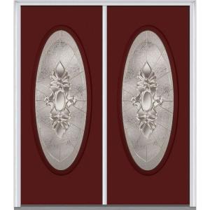 Heirloom Master Deco Glass Full Oval Lite Painted Majestic Steel Double Prehung Front Door