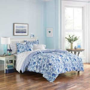 Brooke Blue Paisley Cotton Comforter Set