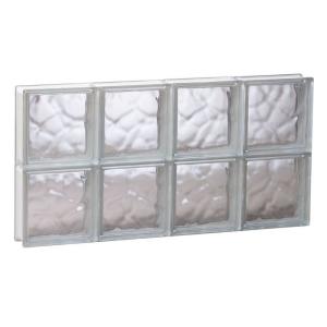 Frameless Wave Pattern Non-Vented Glass Block Window