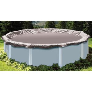 Super Deluxe Round Silver Above Ground Winter Pool Cover