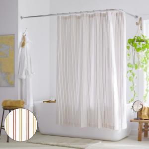 Company Cotton Brooke Stripe 72 in. Cotton Percale Shower Curtain