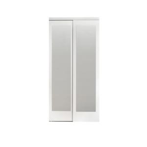 Mir-Mel Mirror Primed Chrome Trim Solid MDF Interior Closet Sliding Door
