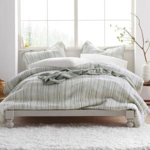 The Company Store Streamers Striped Cotton Twin Duvet Cover 50482d