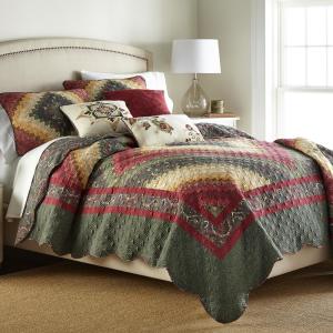Donna Sharp Spice Postage Stamp Collection Geometric 140-Thread Count Polyester Quilt