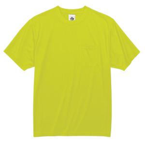 GloWear Men’s Lime Polyester Short Sleeve Safety Shirt