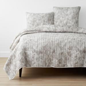 Chanceton Handcrafted Taupe Cotton Quilt