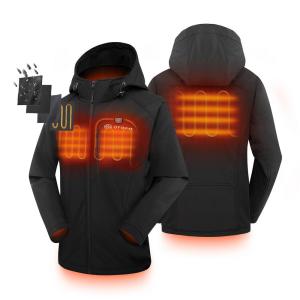Women's Black 7.2-Volt Lithium-Ion Slim Fit Heated Jacket with One 5.2 Ah Battery Pack and Detachable Hood