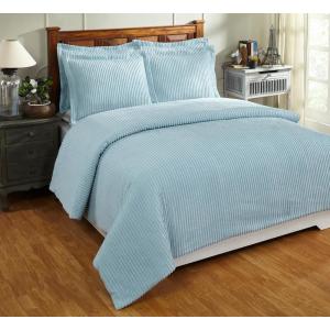 Julian Collection in Solid Stripes Design Tufted Chenille Comforter