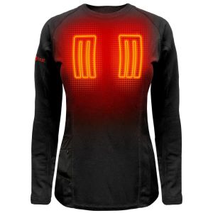 Women's Black Long Sleeved Heated Base Layer Shirt