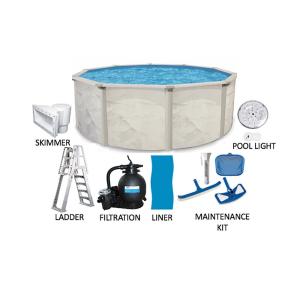 18 foot above ground pool water volume