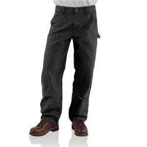 Men's Cotton Double Front Work Dungaree Washed Duck Pant B136