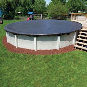 Economy 8-Year Oval Black Above Ground Winter Pool Cover