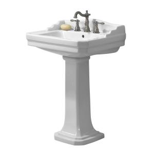 Farmhouse Pedestal Sinks Bathroom Sinks The Home Depot