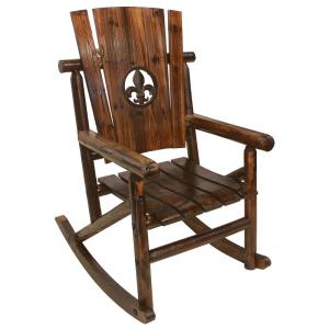 Highwood Weatherly Weathered Acorn Recycled Plastic Outdoor Rocking Chair Ad Rkch2 Ace The Home Depot