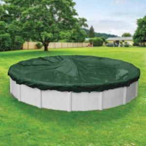Pool Mate 321218-4-PM Heavy-Duty Winter Oval Above-Ground Pool Cover 12 x 18-ft Grass Green 