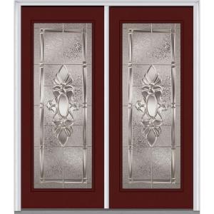 Heirloom Master Deco Glass Full Lite Painted Majestic Steel Double Prehung Front Door