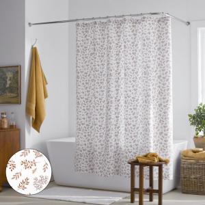 Company Cotton Brooke Mini Leaf 72 in. Cotton Percale Shower Curtain