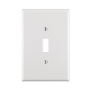 White - 1-gang - Plastic - Light Switch Plates - Wall Plates - The Home 