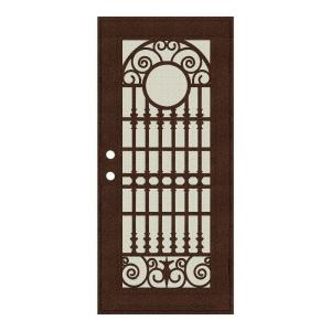 Spaniard Copperclad Surface Mount Security Door with Beige Perforated Aluminum Screen
