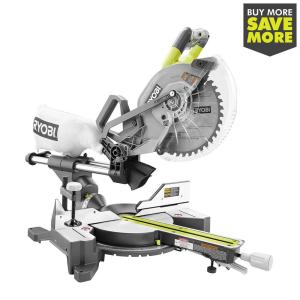Ryobi 12 In Sliding Miter Saw With Led Tss121 The Home Depot In 2020 Sliding Mitre Saw Woodworking Tools For Beginners Sliding Compound Miter Saw