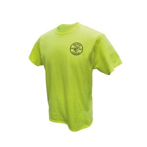 Men's High Visibility Green Cotton/Poly Short Sleeved T-Shirt